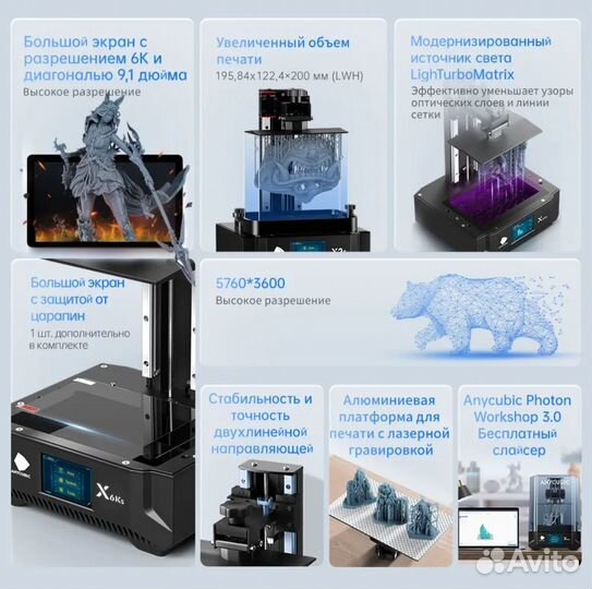 Новый 3D принтер Anycubic Photon Mono X 6Ks