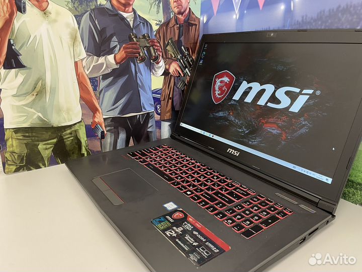 Игровой ноутбук MSI 1050ti/i5-7300HQ/8gb/FullHD