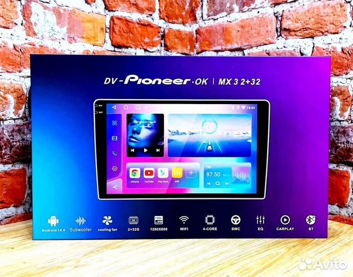 Магнитола android pioneer MX3 2/32 gb