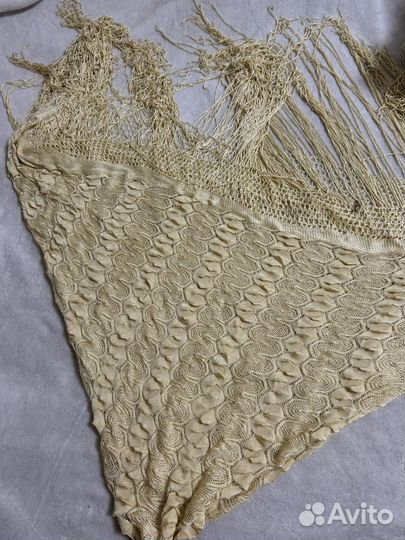 Шаль старинная шелк