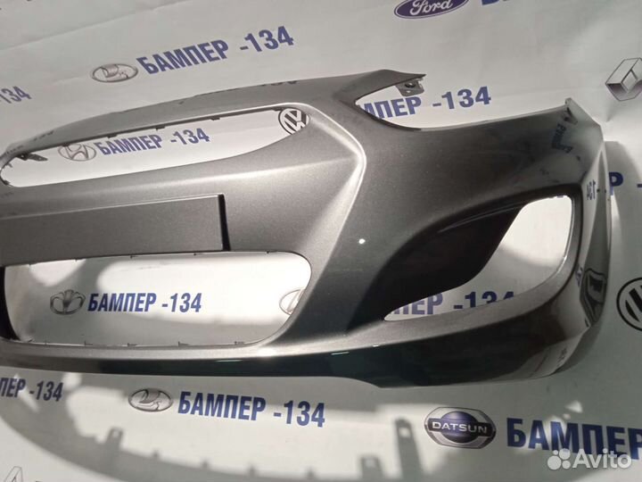 Бампер передний hyundai solaris Серый