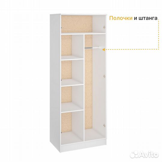 Шкаф распашной, Ронда шк-20, 80х52х212, Белый