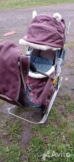 Детские санки коляскаNika