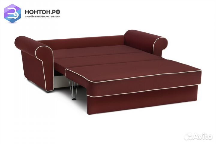 Диван еврокнижка Прованс бордовый