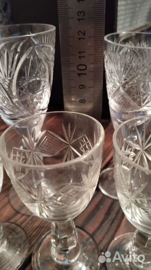 Хрустальные рюмки на ножке СССР