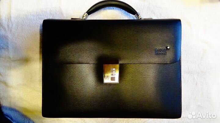 Мужской кожаный портфель новый Мontblanс