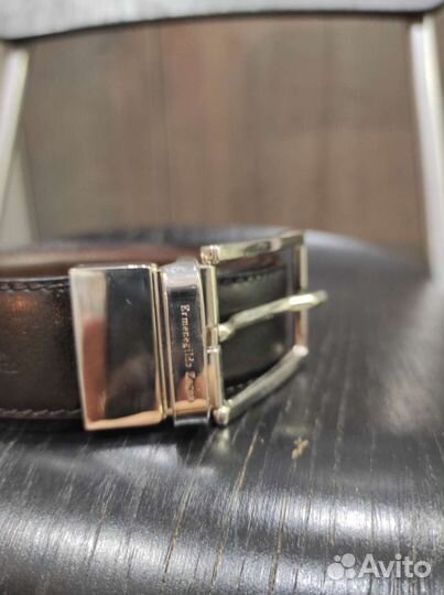 Мужской кожаный ремень ermenegildo zegna