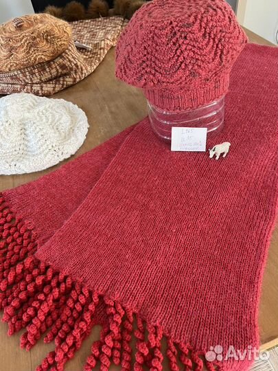 Шапка берет шарф