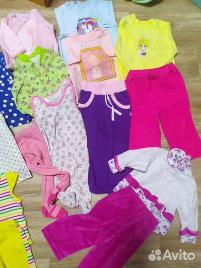 Вещи на девочку до года (до 74 см) пакетом