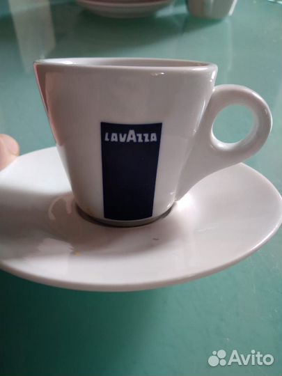 Чашка с блюдцем Эспрессо с логотипом Lavazza, 70 м