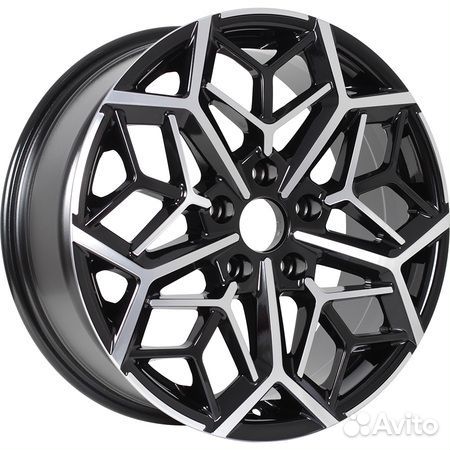 KDW KD1710 : 7x17 5*114.3 Et:50 Dia:66.1 Black Front Polished