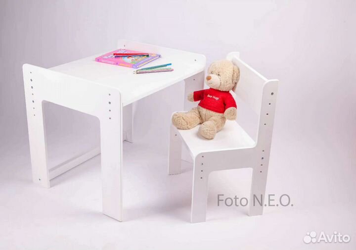 Детский растущий стол и стул