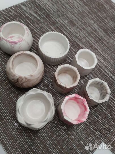 Кашпо из высокопрочного гипса