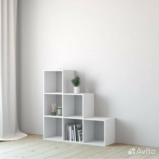 Стеллаж деревянный белый бу