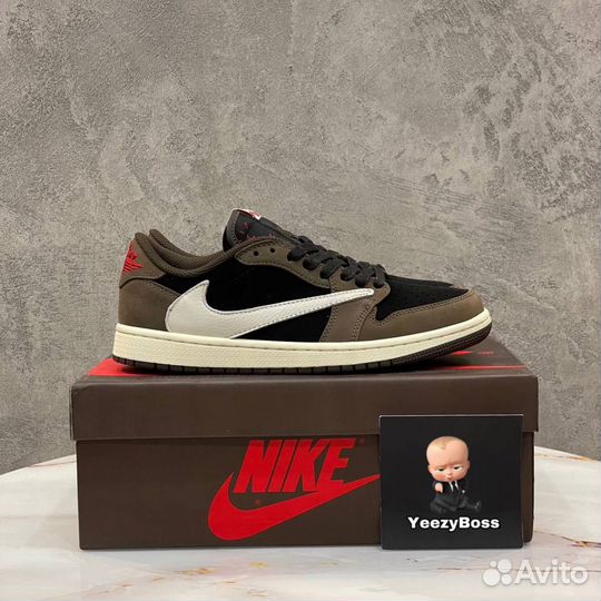 Кроссовки Nike Travis Scott Air Jordan 1 Low Mocha