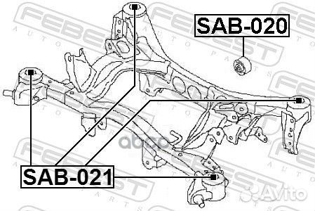 Сайлентблок задней балки Subaru Forester S12 07