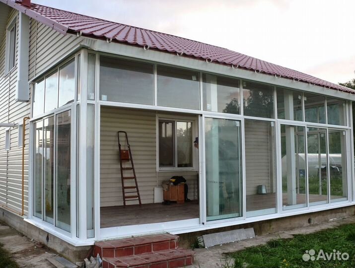 Остекление беседки распашное