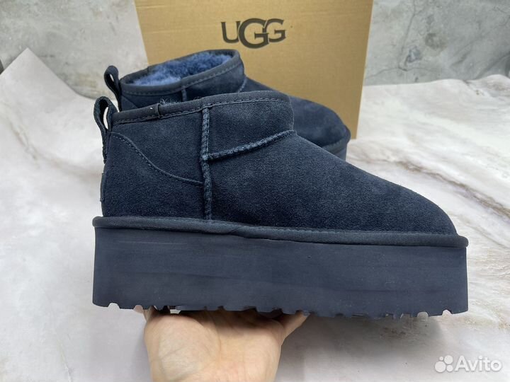 Женские Угги Ugg Ultra Mini Platform Navy