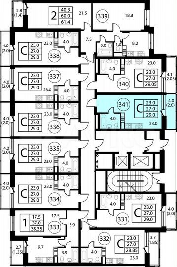Квартира-студия, 29 м², 12/12 эт.