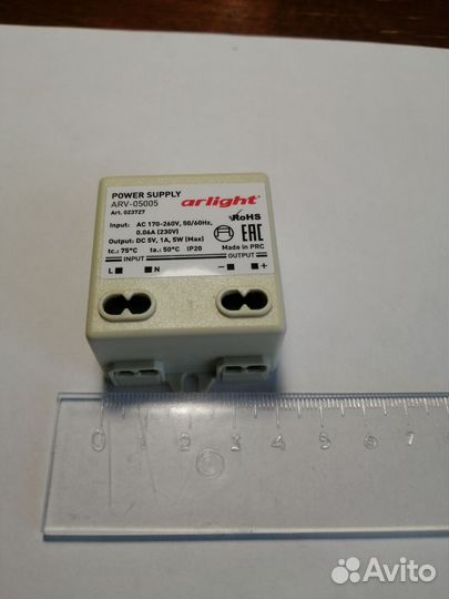 Блок питания ARV-05005 DC 5V 1A, 5W