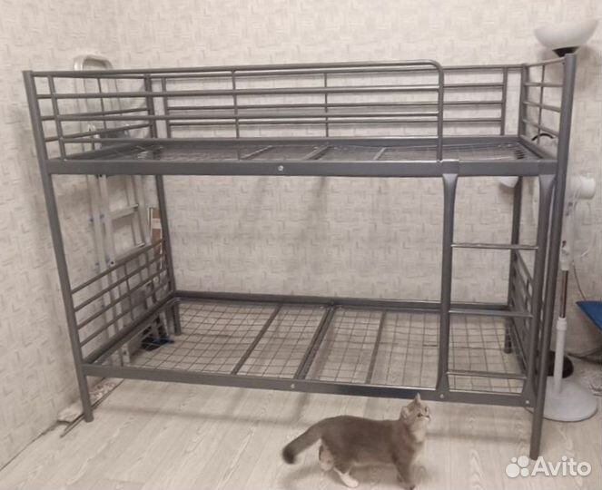 Двухъярусная кровать IKEA металлическая бу