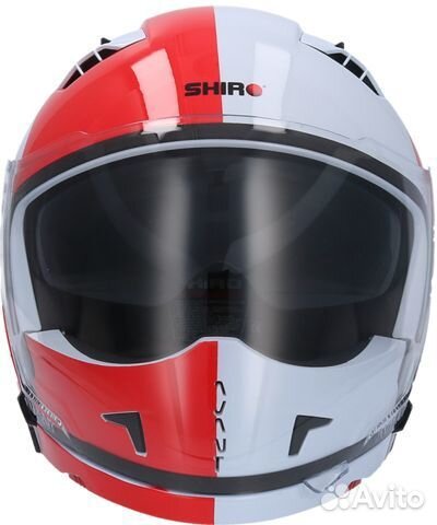 Шлем модуляр shiro SH-414 homenaje, цвет white/RED