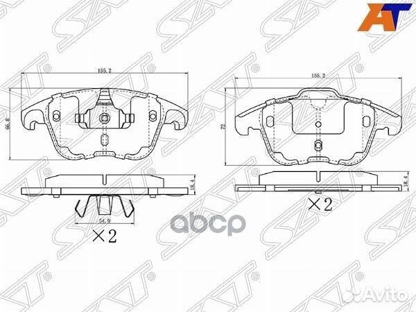 Колодки тормозные перед citroen C4 picasso 06