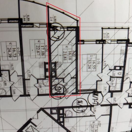 Квартира-студия, 21,6 м², 4/13 эт.