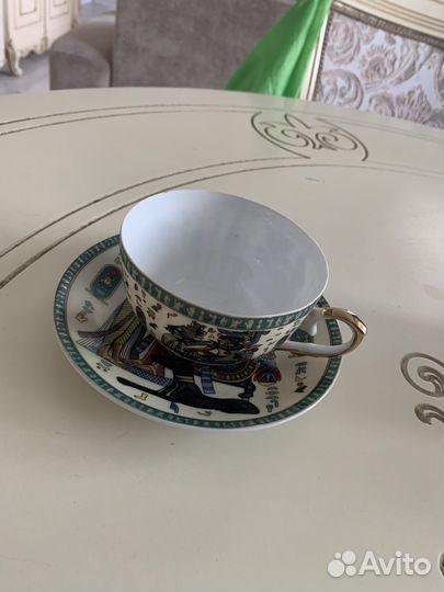 Чайная пара Фарфоровый набор чашка тарелка