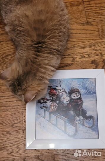 Новые репродукции моих картин с котами. 2 формата