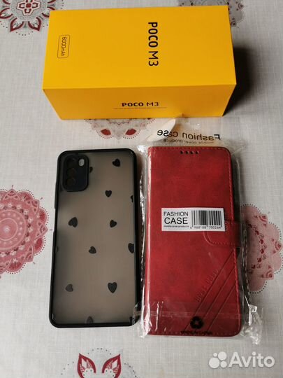 Xiaomi poco m3 чехол + кофр + коробка