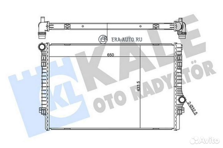 Kale 355515 Радиатор охлаждения для а/м Skoda Octa