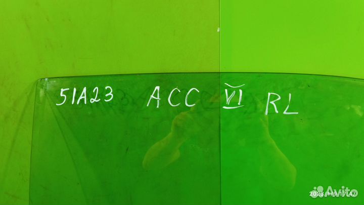 Стекло двери заднее левое для Honda Accord VII