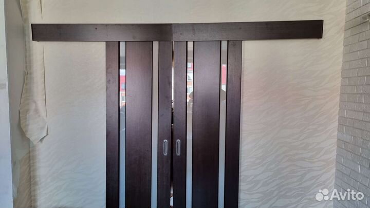 Раздвижные двери с наличниками и добором б/у