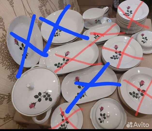 Сервиз столовый Kahla Роза гдр винтаж