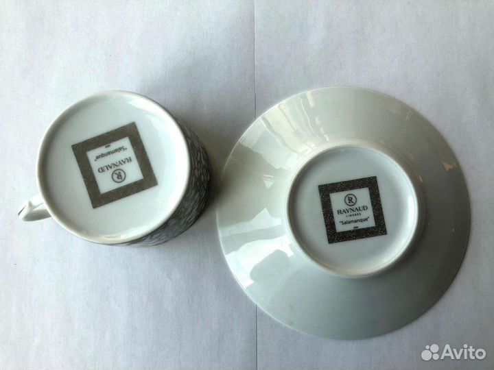 Лимож Французский лиможский фарфор Чашка с блюдцем