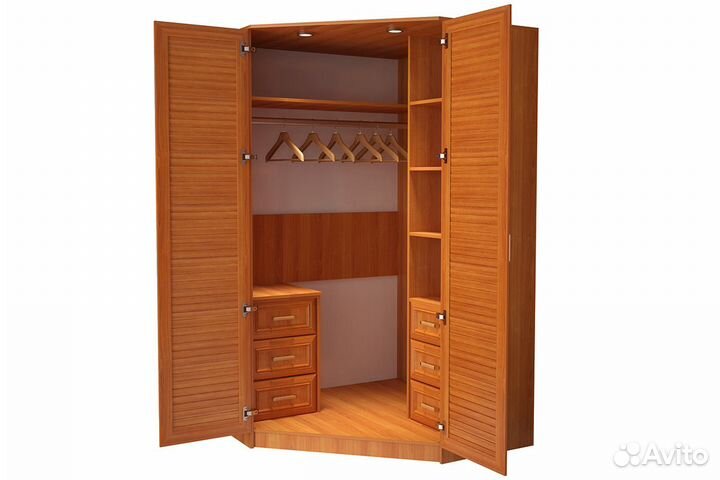 Шкаф угловой двустворчатый 