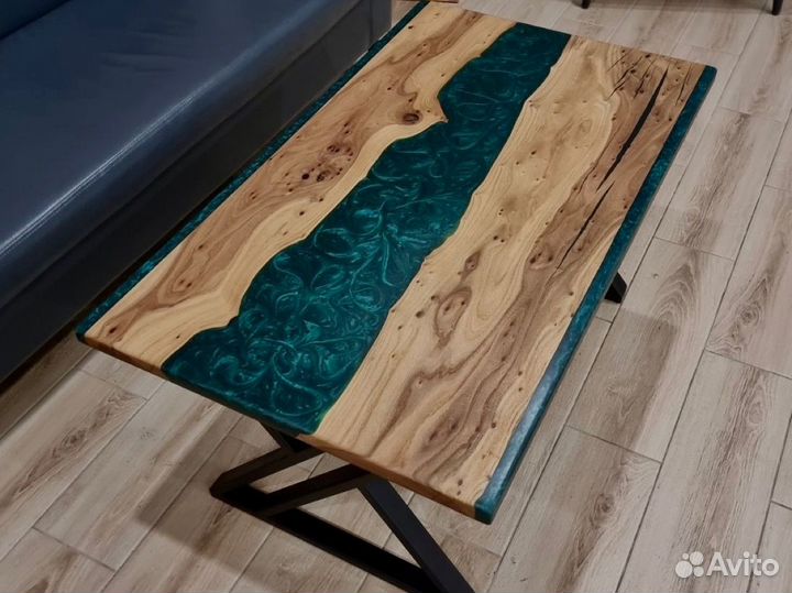 Стол из смолы, стол река, стол из эпоксидной смолы