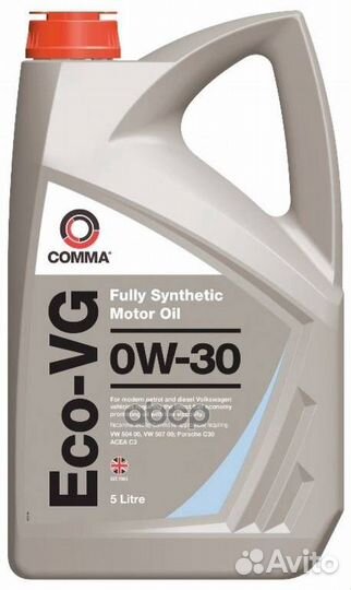 Comma 0W30 ECO-VG (5L) масло моторное синтетика