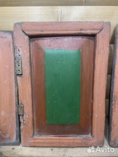 Пара Филенок Маленькие Деревянные Резные