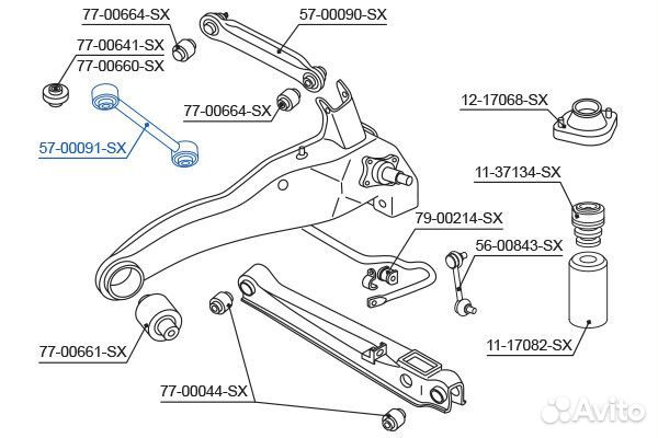 Тяга схождения задней подвески Stellox 57-00091-SX