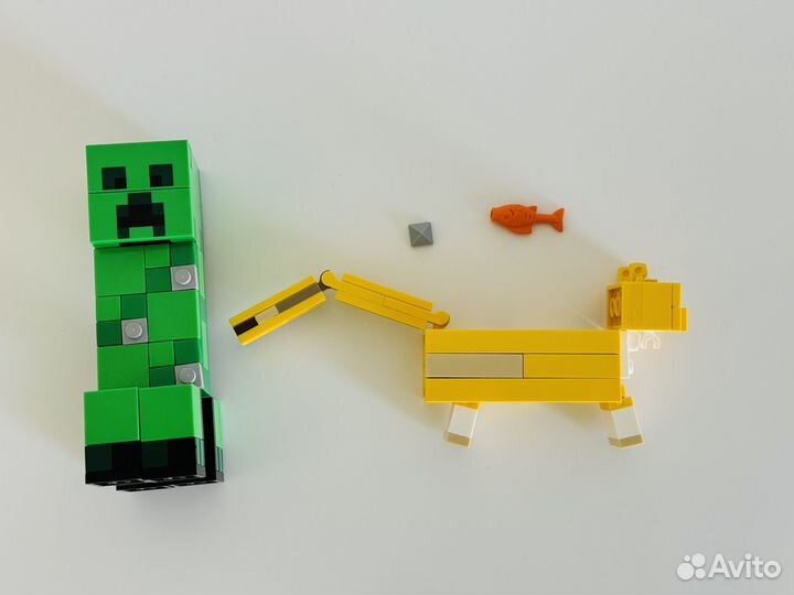 Конструктор lego Minecraft 21156 Крипер и Оцелот