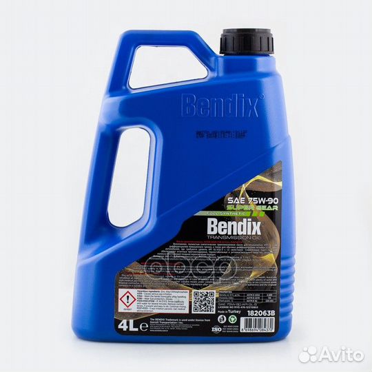 Масло трансмиссионное 4л. синтетика bendix super