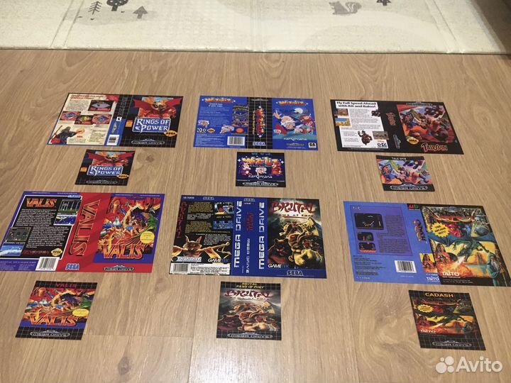 Обложки и наклейки для игр Sega MD