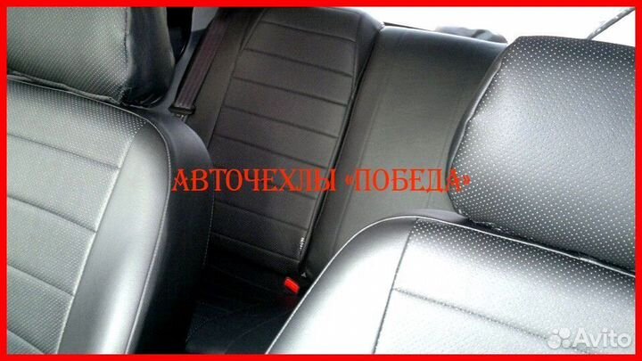 Чехлы Chevrolet Lanos из экокожи чёрные Классика