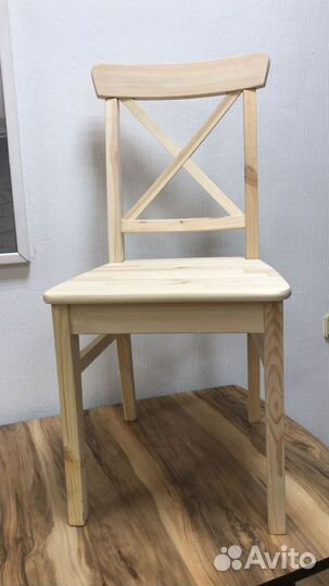 Стул IKEA Ингольф деревянный без отделки