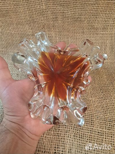 Пепельница цветное стекло СССР