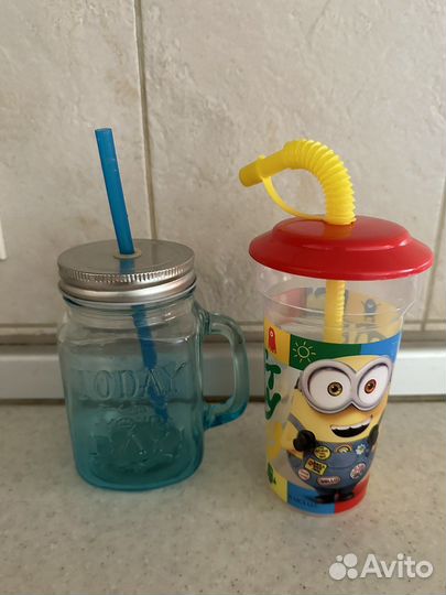 Кружки с трубочкой