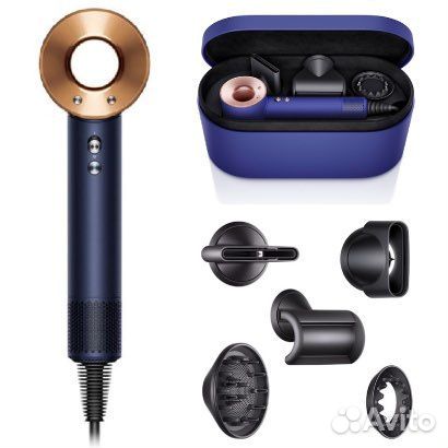 Фен Dyson Supersonic HD08 Синий/Медный с кейсом