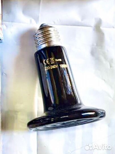 Керамическая лампа для обогрева птиц и рептилий